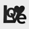 Love L - Cuadro Decorativo de Pared | Decoración de Interiores | 50 x 40 cm | Cuadro Minimalista - Image 2