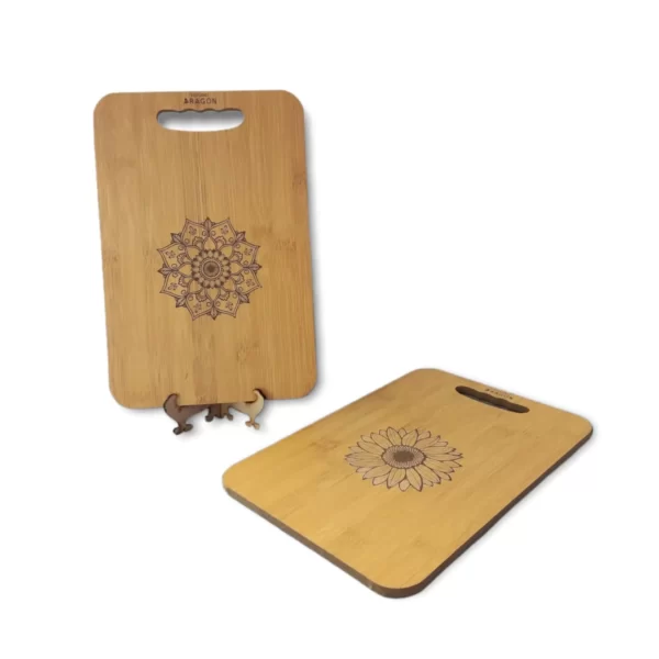 Tablas Para Picar Grabadas | 2 Pack Girasol y Mándala | 29.5 cm - Image 8