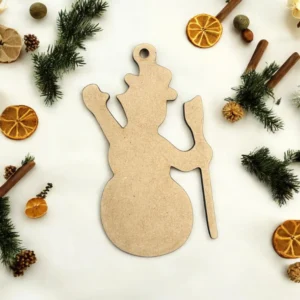 Esferas de MDF de Siluetas Navideñas