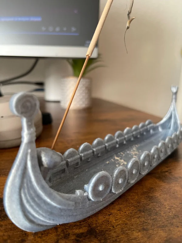 Porta Inciensos Vikingo para Decoración Elegante en Color Gris Mármol 3D - Image 3