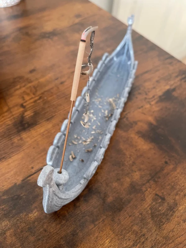 Porta Inciensos Vikingo para Decoración Elegante en Color Gris Mármol 3D - Image 2