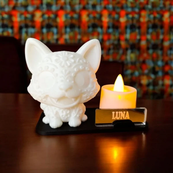 porta velas para gato
